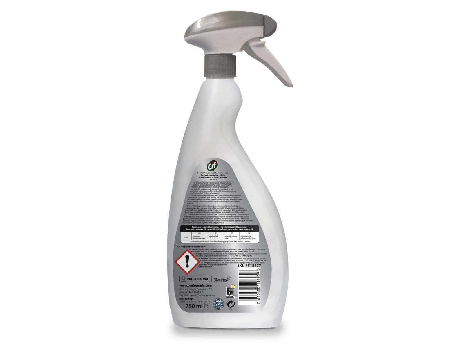 Cif Professional 2in1 Washroom Cleaner 750ml